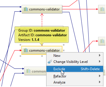 Exclude dependency